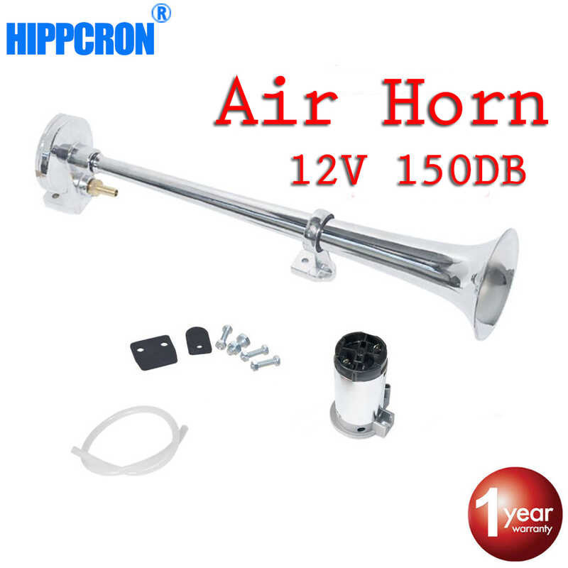 Loud Single Trumpet 328DB 12V 30W VXH1112MARC Stainless Steel Universal Air Horn Boats Campers Yachts