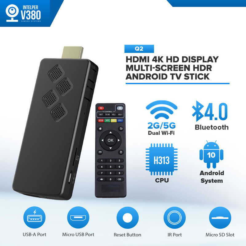 Intelper MXQ Pro Q2 TV Stick Ultra HD 8K Smart TV Box Support 2.4G / 5G ...