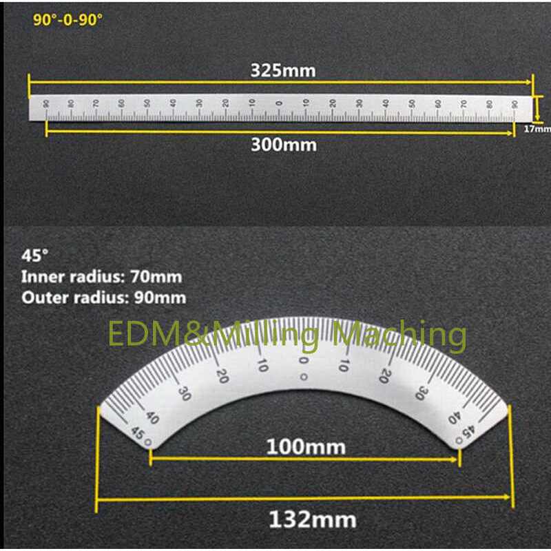 CNC Milling hine Part C15 Universal Head Radian Ruler 45 + 90 Degree ...