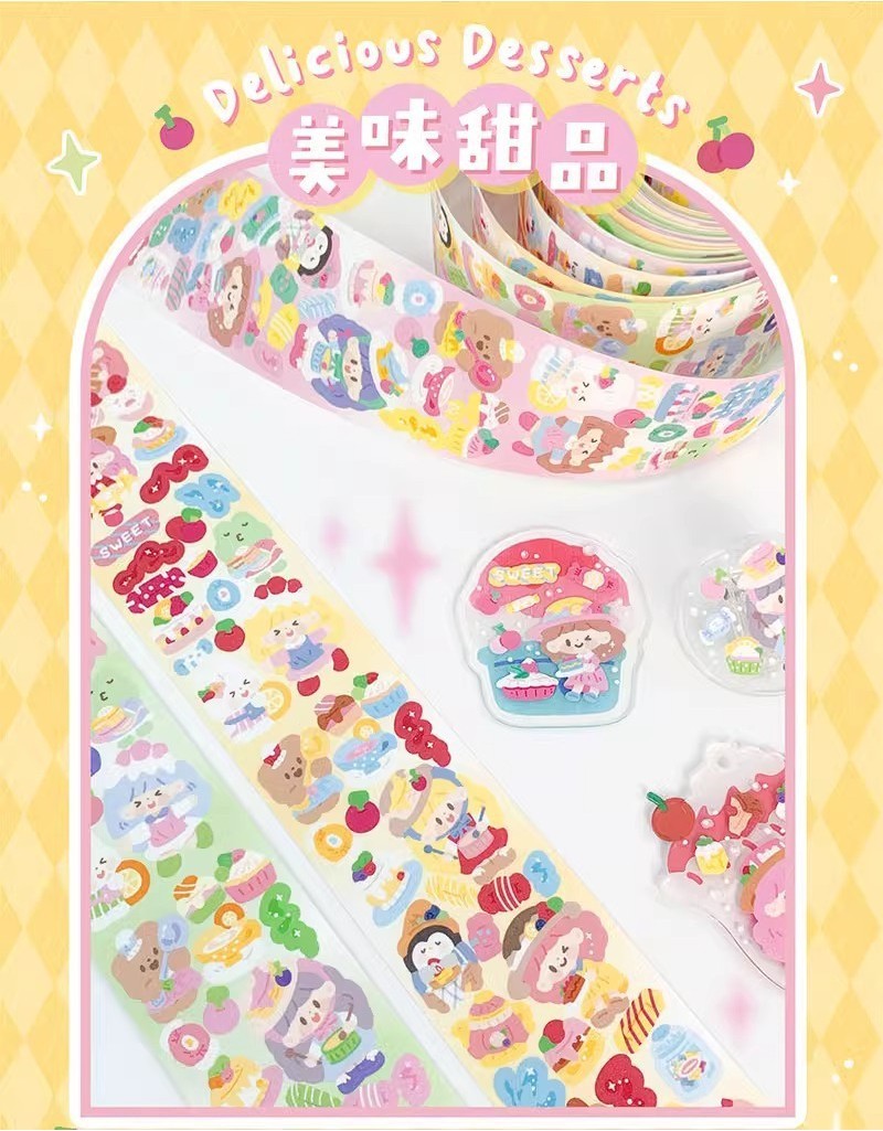 Whole roll 500cm zZoTON Multi color original handmade tent cartoon ...