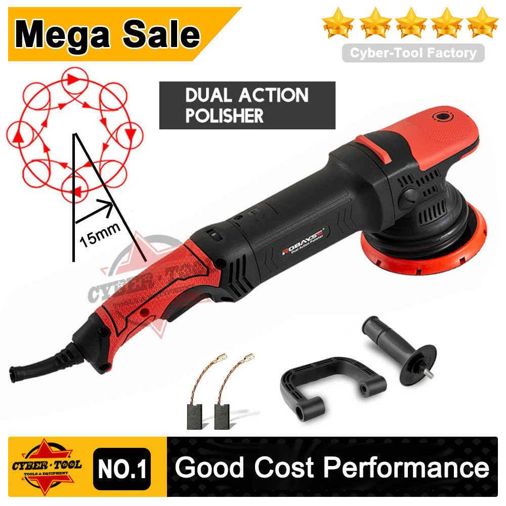 Car Polishing Machine DA 5inch 15mm Orbit Dual Action Polisher Buffing ...