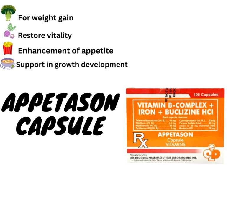 Appetason Apetite Stimulant Vitamin Capsule 10's | Shopee Philippines