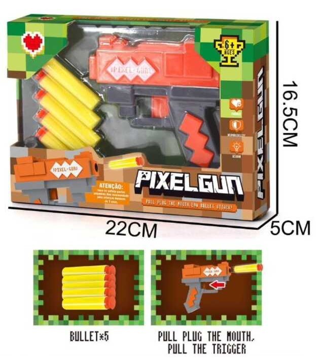 HYL Children's Nerf Pixel Shooting Blaster Gun Toys random | Shopee ...