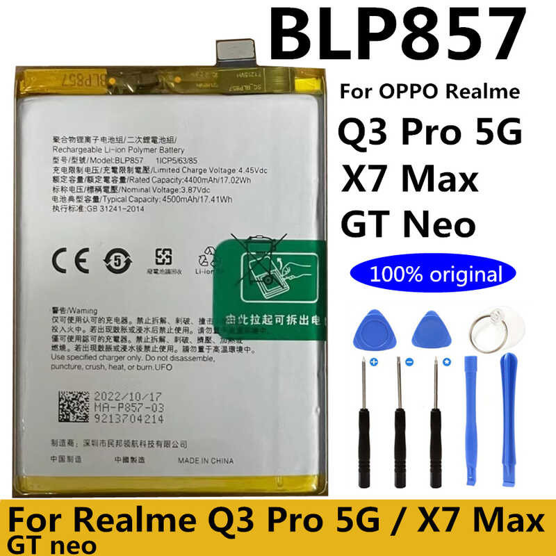 Orihinal na Bagong BLP857 4500mAh para sa OPPO Q3 Pro Realmi X7 Max ...