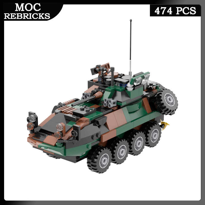 WW2 Military War Series US LAV-25 Light Armored Vehicle MOC Building ...