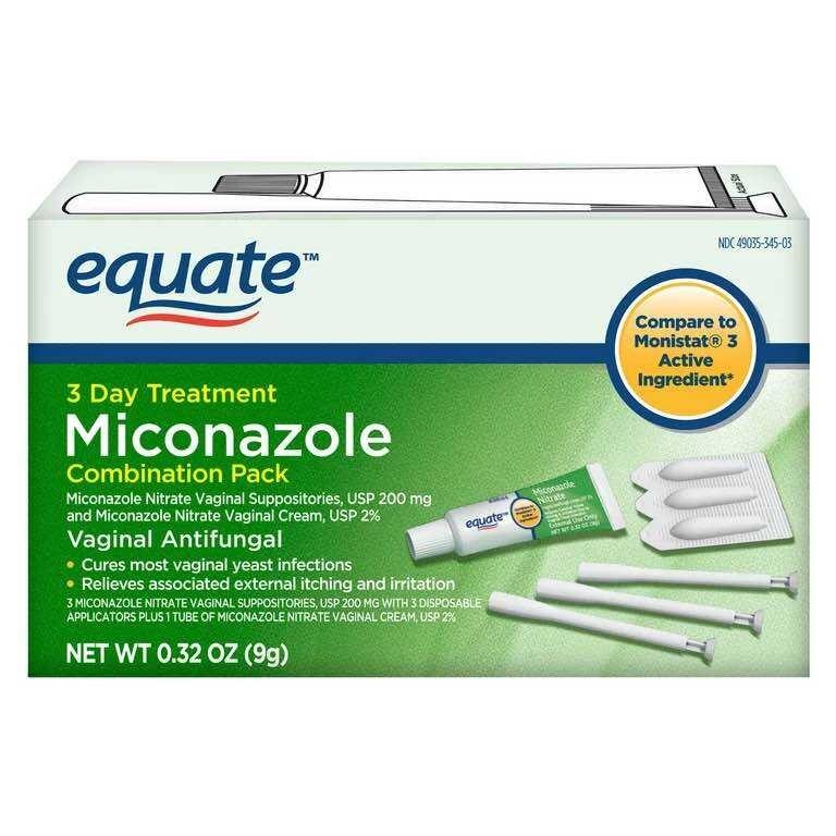 Equate Miconazole Vaginal Antifungal 3Day Treatment, 9g (effective as