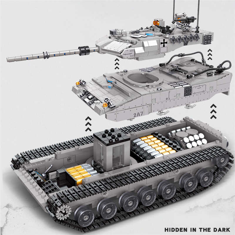 GULO GULO Leopard 2A7 Building Blocks Set Main Battle Tank Germa ...