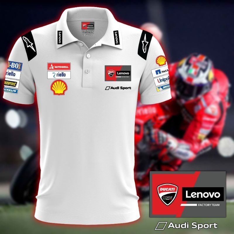 Maglietta Ducati Racing Moto GP 3D, Poliestere, Taglie S-5XL, Unisex, Nuova Con Etichette - Foto 2