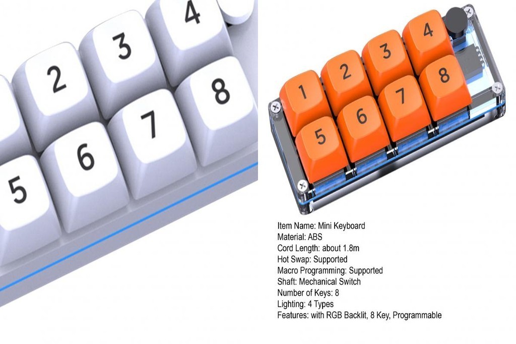 COOD Plug and Play Keyboard Programmable Keyboard Rgb Backlit Mini