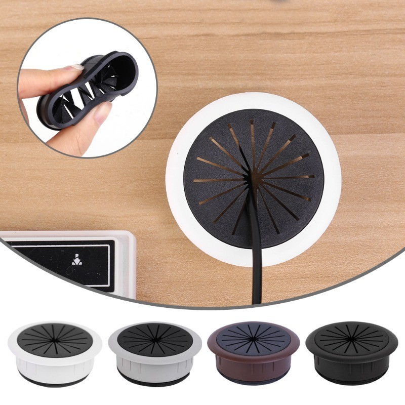 [ Featured ] Computer Cable Threading Box - Desk Table Plastic Cable ...