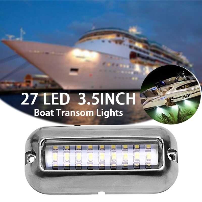 3 5 Pulgada Universal 12V LED 27 LED Marine Stainless Steel Sa Ilalim Ng Tubig Pontoon