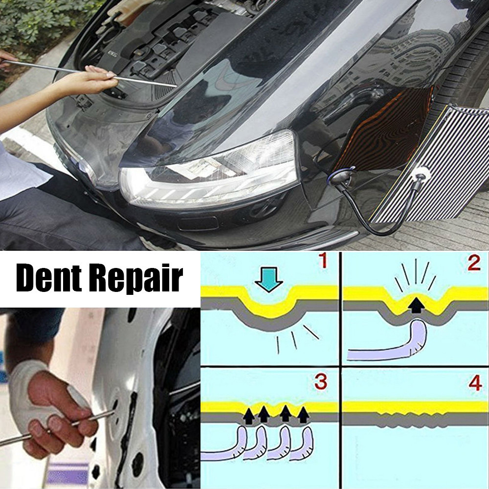 Car Dent Puller Rod Hook Hammer Door Dent Ding Hail Fix Removal Repair ...