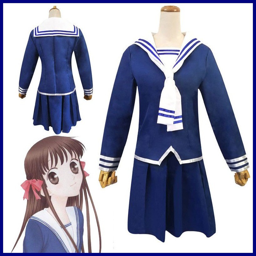 Basket Fruits Anime Tohru Honda Cosplay Costume JK Girl Uniform Student