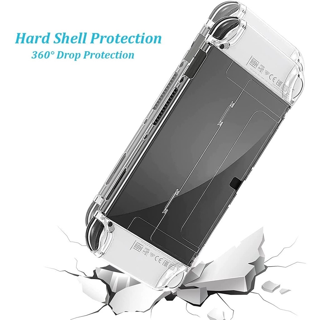 Transparent Protective Case for Nintendo Switch OLED Flip Shell for NS ...