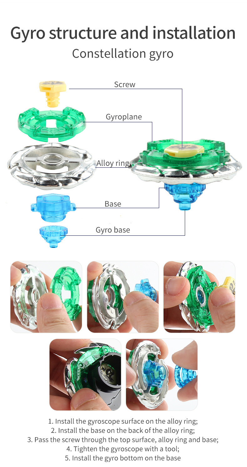 2017 New 24 Style Constellation Beyblade Metal Fusion 4D Launcher Classic Toys For Children Set