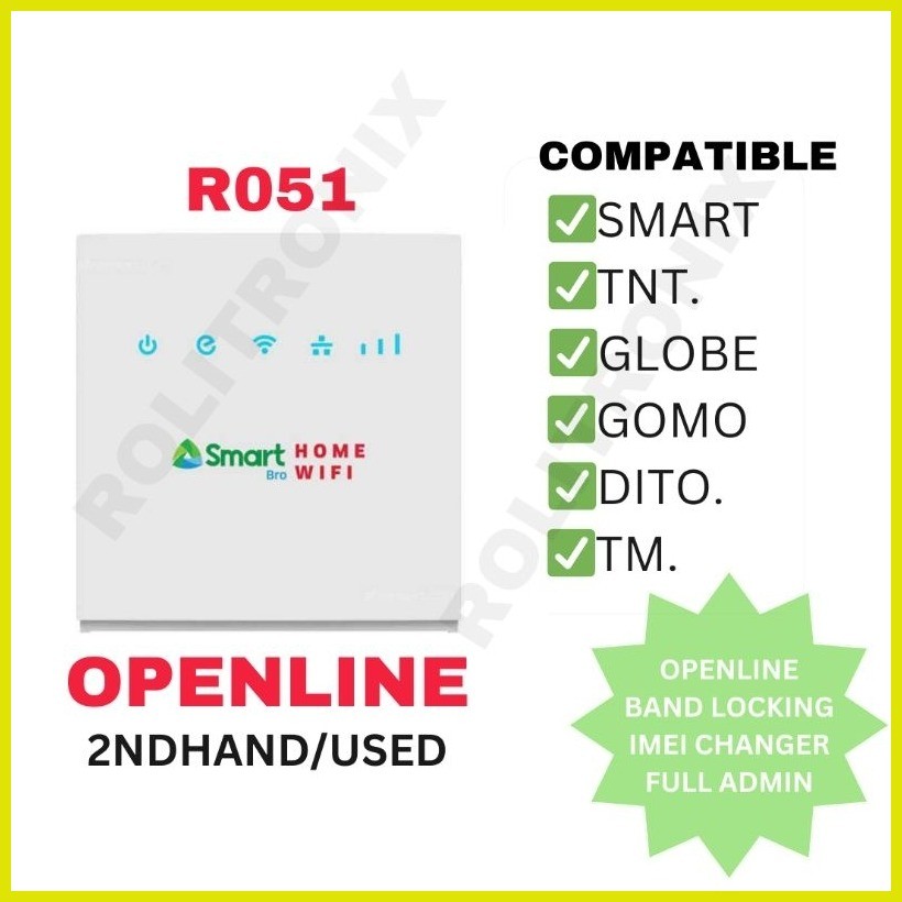 ∇ SMARTBRO/PLDT HOME PREPAID WIFI R051 OPENLINE (USED/2NDHAND) | Shopee ...
