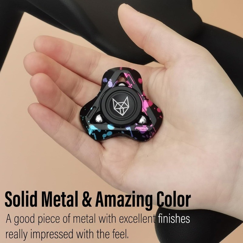 Adult Metal Finger Spinner, Upgraded Fox, Stainless Steel Finger Toy ...