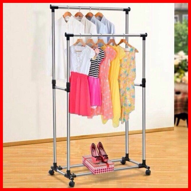 SOPHIA Double Pole Telescopic Clothesrack Good Quality Bar Clothes ...