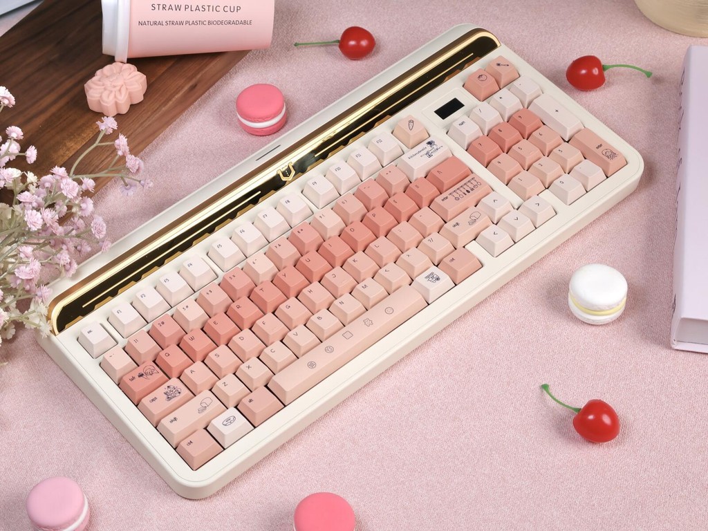Cooking Keycaps Pink PBT Cherry Profile Cute keycaps set for Mechanical ...