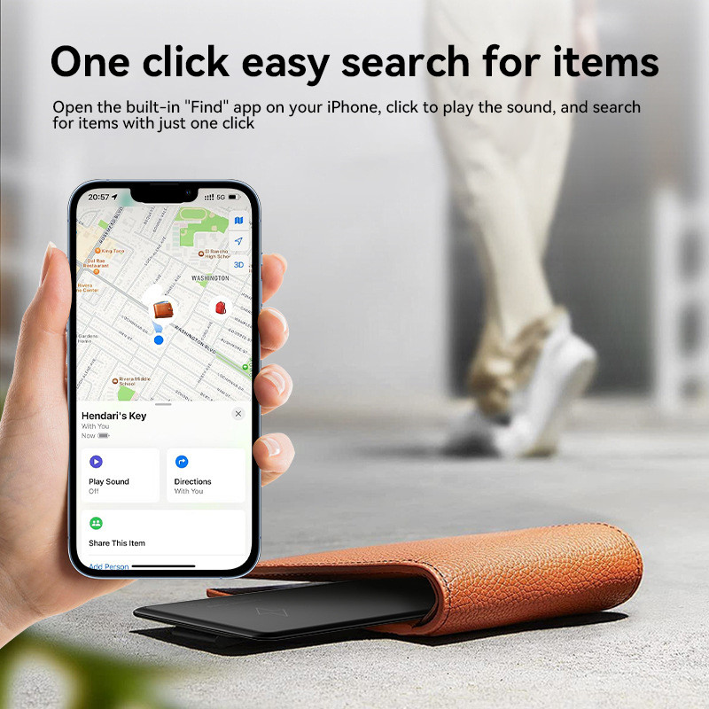 Wallet Tracker Card Wireless Charging Tracking GPS Locator Smart Tag ...