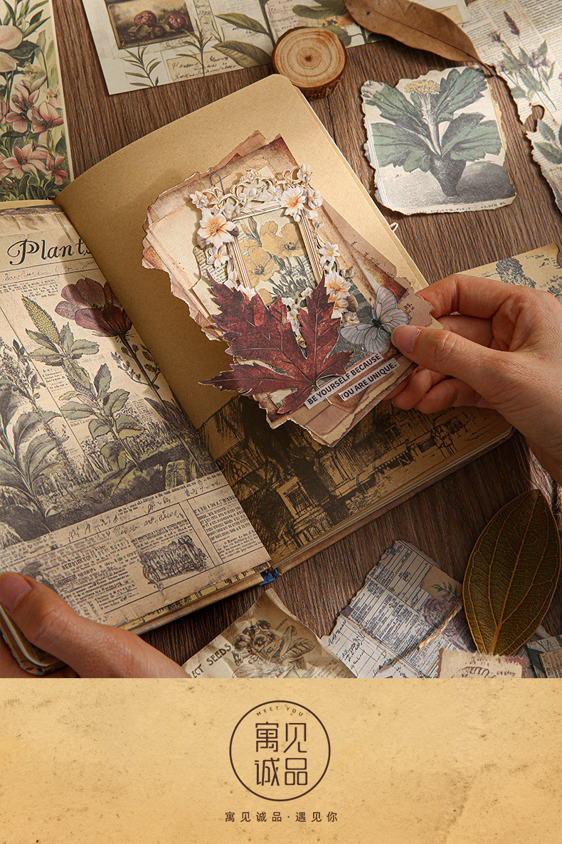 30 pcs Vintage Scrapbook Supplies Pack for Junk Journal Bullet Journals ...