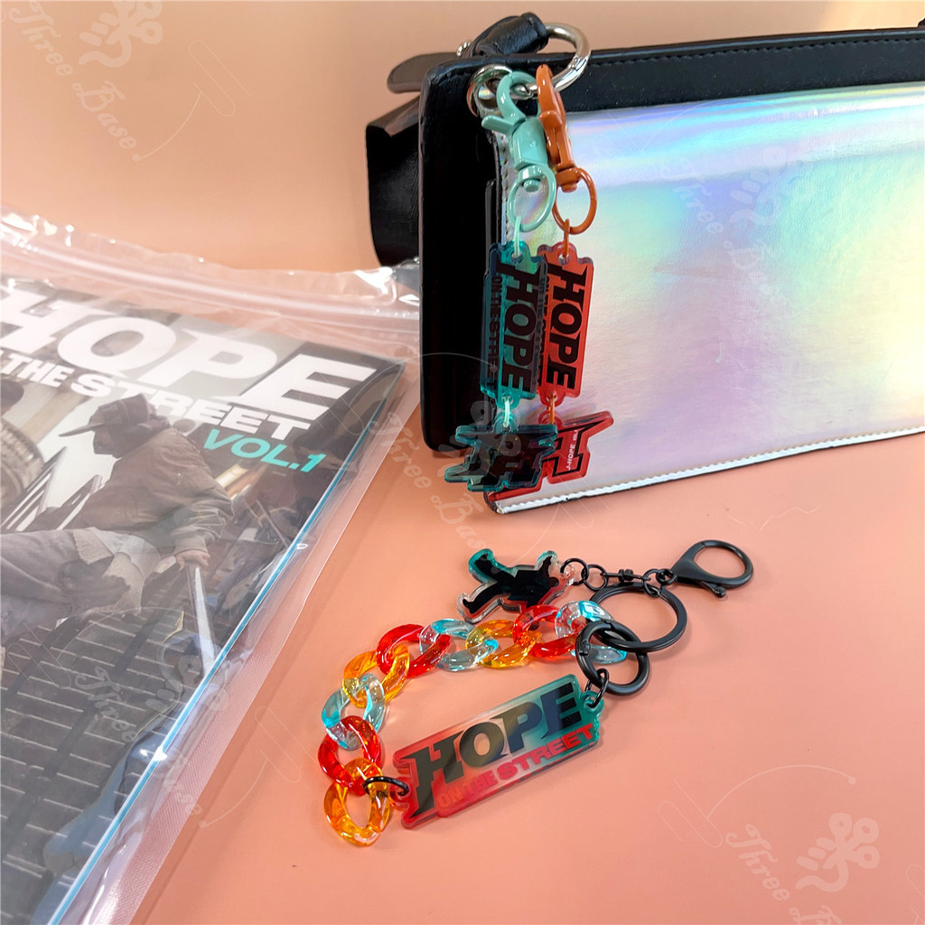 Keychain BT JHOPE OnTheStreet JUNGKOOK GOLDEN Acrylic KeyRing V LAYOVER ...
