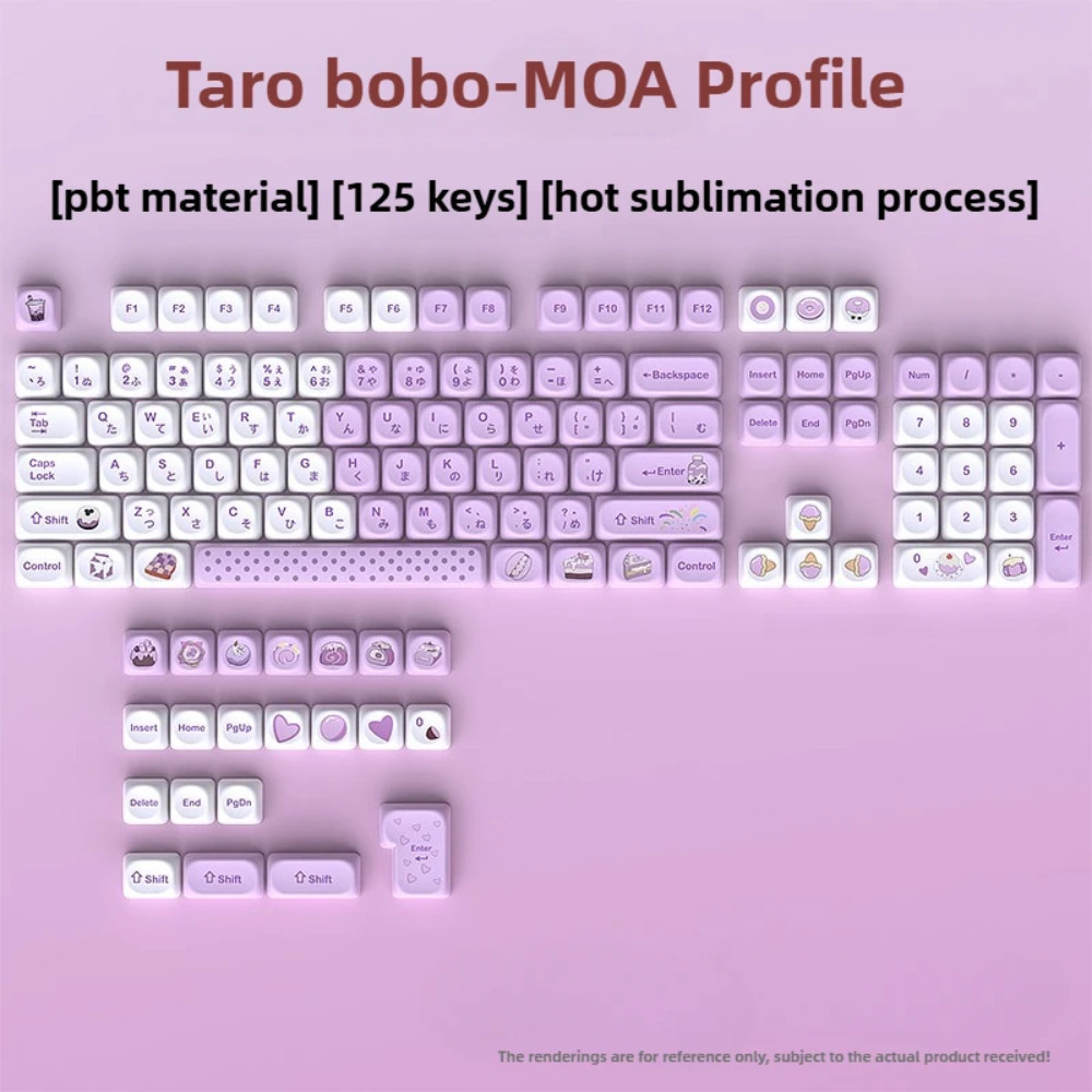 【PH STOCK】MOA Profile Keycaps Full Set Cute Kawayii Thermal Sublimation ...