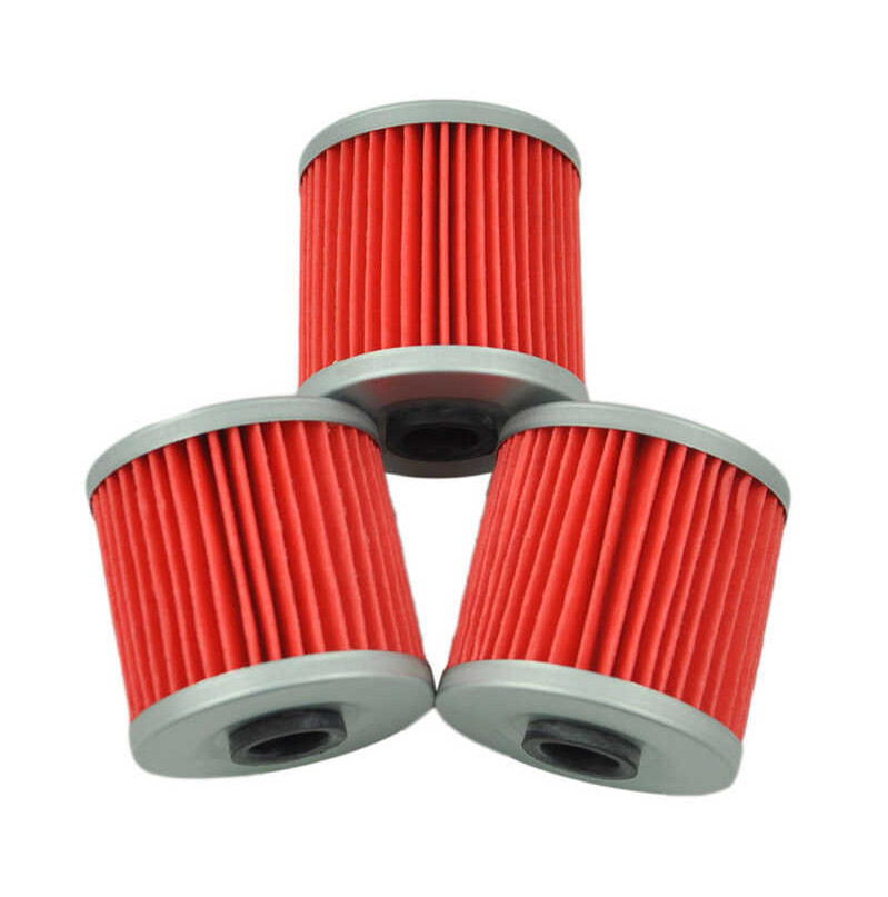 Motorcycle Engine Oil Filter for Kawasaki Z200 77-83 Z250 Z 250 81-83 KSF250 Mojave KSF 250 87-04 KZ250 KZ 250 80-83 (Colour: 4 Pieces Red
