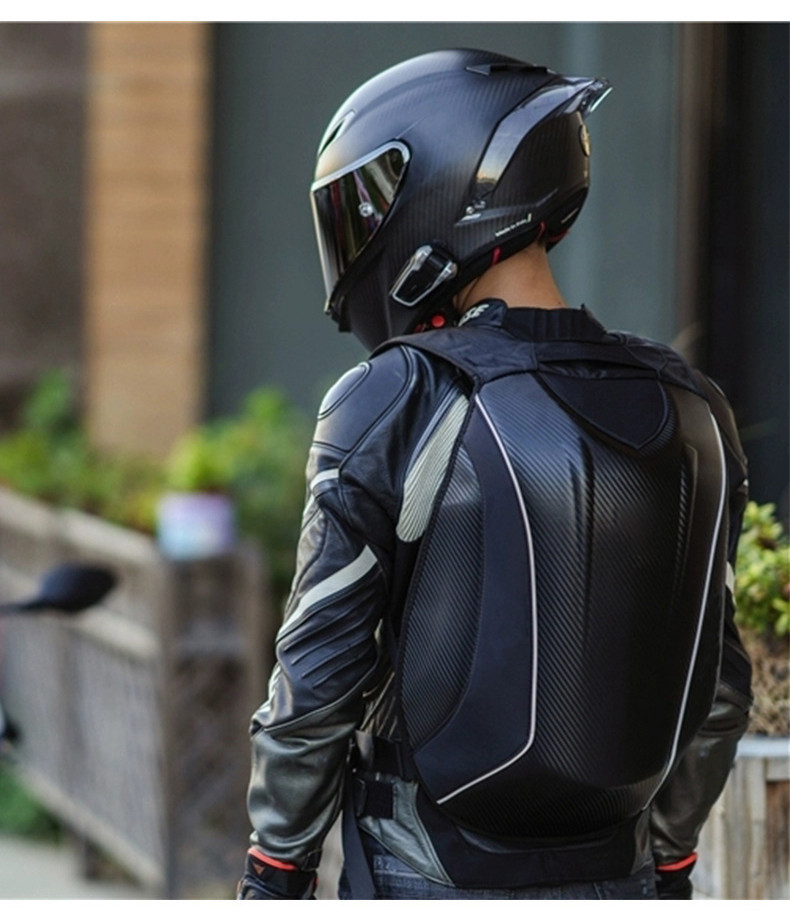 Iconzero Trendy Hard Shell Cycling Backpack Motorcycle Helmet Backpack ...