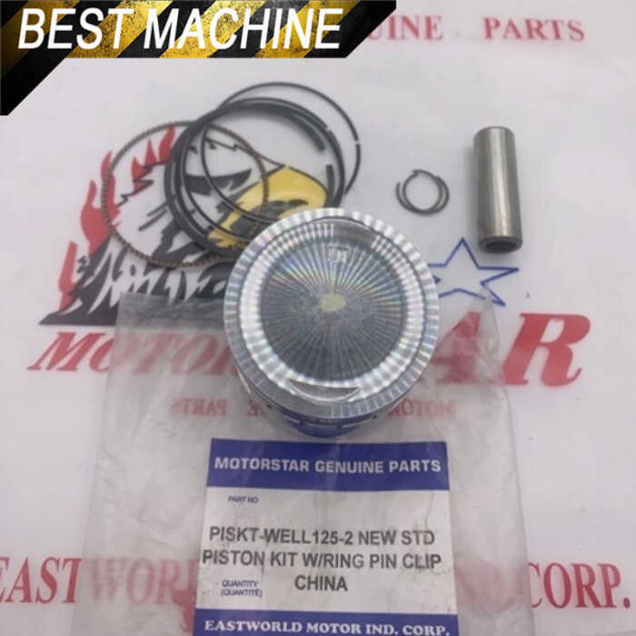 Well125-2 Bagong PISTON KIT STD W/Ring PIN CLIP Para Sa Mga Bahagi Ng ...