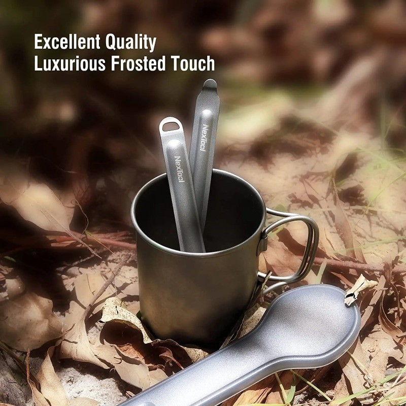 Pure Titanium Multifunctional Fork And Spoon - Fuente Metal, Your Metal Expert