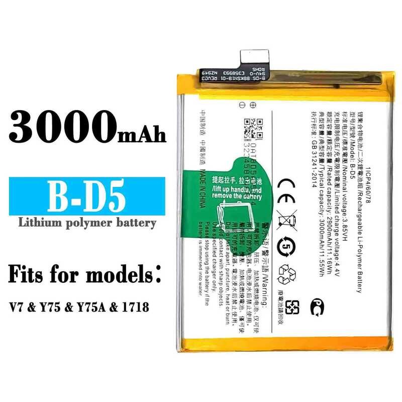 La Replacement Battery For Vivo V7 Y75 Y75a 1718 B-D5 3000Mah Mobile ...