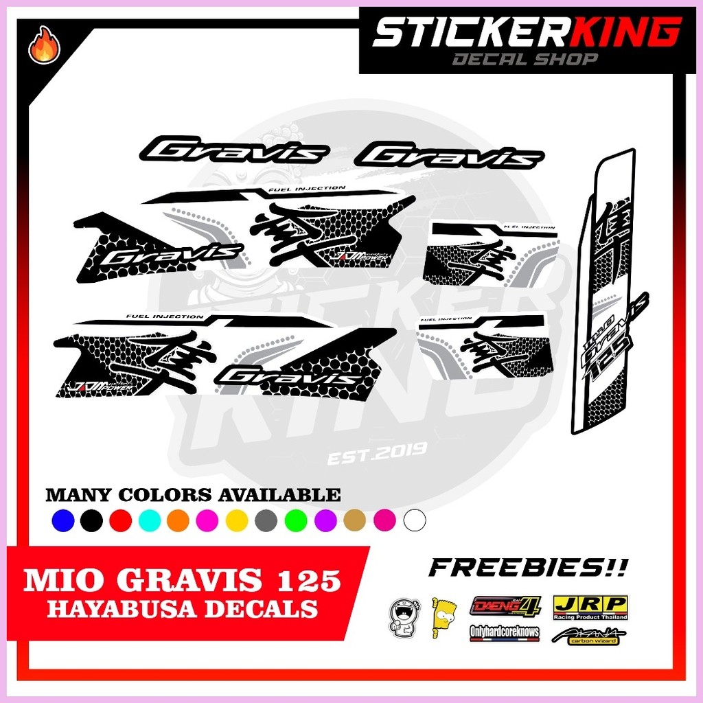 ♻︎ MIO GRAVIS 125 HAYABUSA DECALS WITH FREEBIES WATEPROOF LAMINATED ...