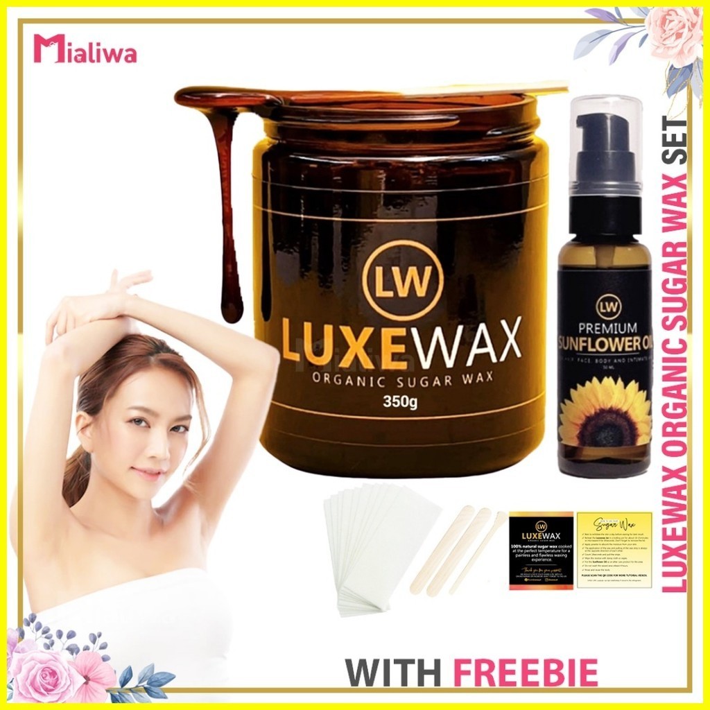 § Luxewax Organic Sugar Wax Hair Removal & Sunflower Oil Waxing Kit