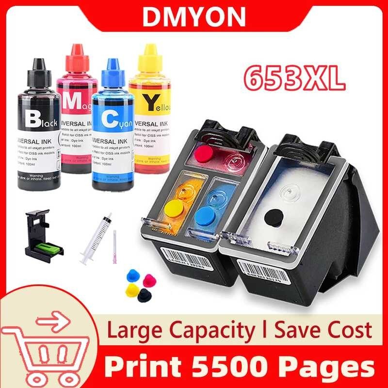 Dmyon Xl Refillable Ink Cartridge Para Sa Hp Deskjet Ink Advantage Pagpapalit Ng