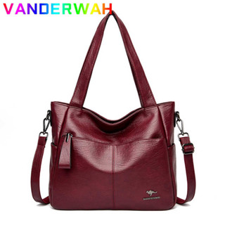 Quality ↑ Women's Leather Top Handle Bags Kababaihang Shoulder Sac Tote ...