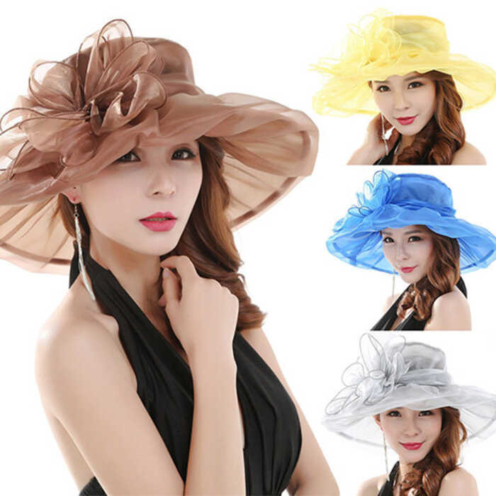 Windycat Women's Fashion Summer Church Kentucky Derby Cap British Tea ...