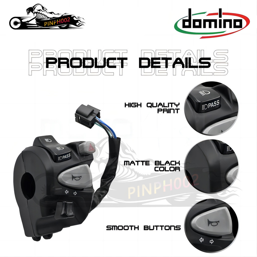 Honda Click 125i/150i Domino Handle Switch With Pssing Light Left Side ...