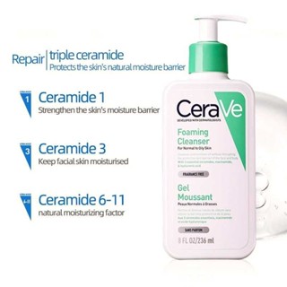 Cerave Acne Foaming Cleaner Hydrating Facial Sa Smoothing Face Wash 