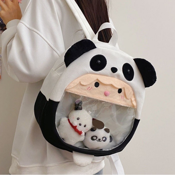 Cartoon Cute Love Bear Cartoon Backpack Large Capacity Panda Backpack ...