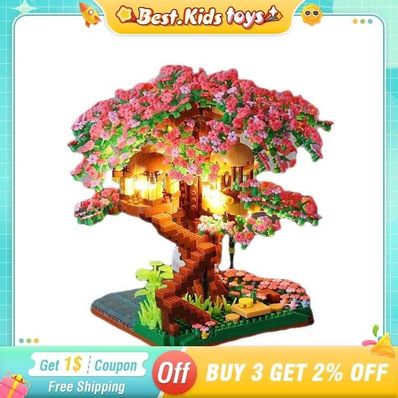 Sakura Mini Tree With Lights Model Building Blocks City Street Tingnan ...