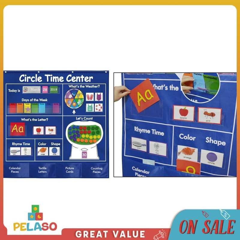 Pelaso Circle & Learning Time Center Pocket Chart Set Ang Para Sa Mga ...