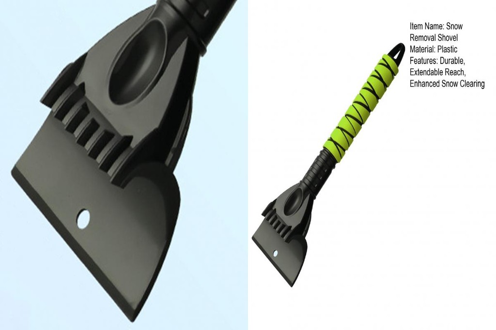 HUA_ Portable Snow Shovel Snow Scraper with Foam Handle Snow Removal ...