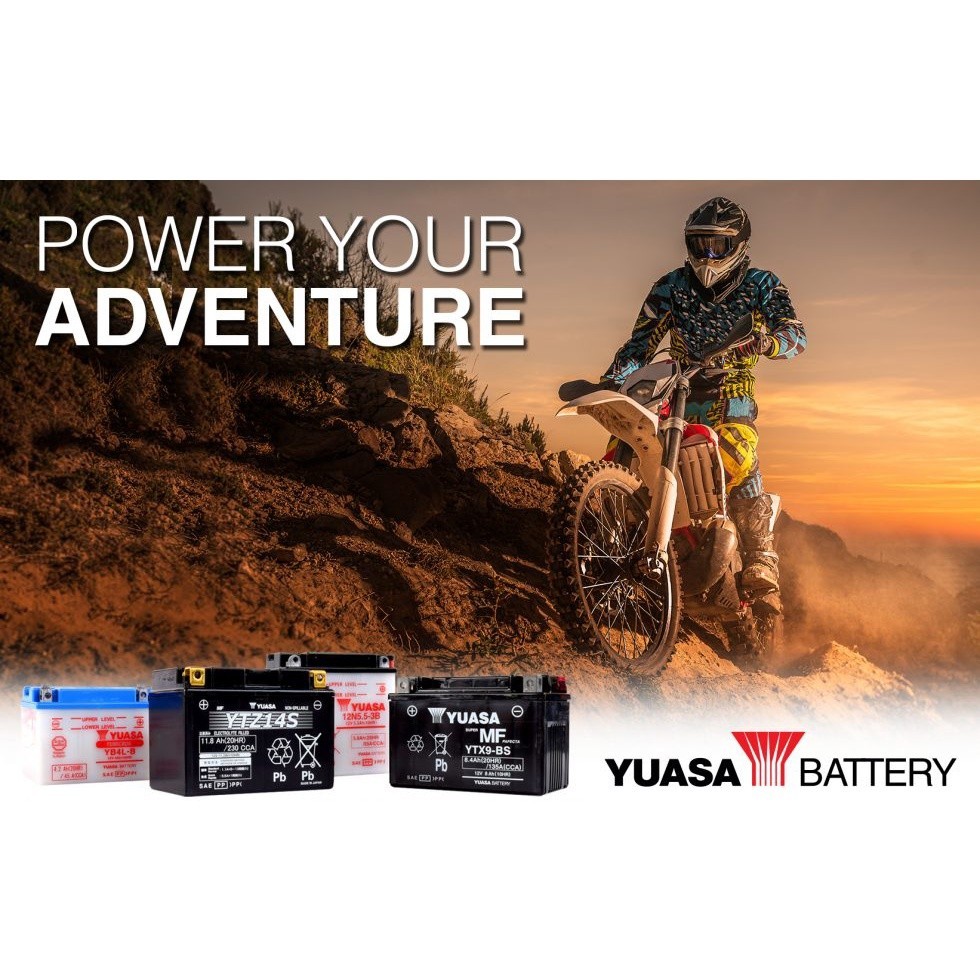 Yuasa YTZ6V High Performance Maintenance Free (Fully Sealed) Motorcycle ...