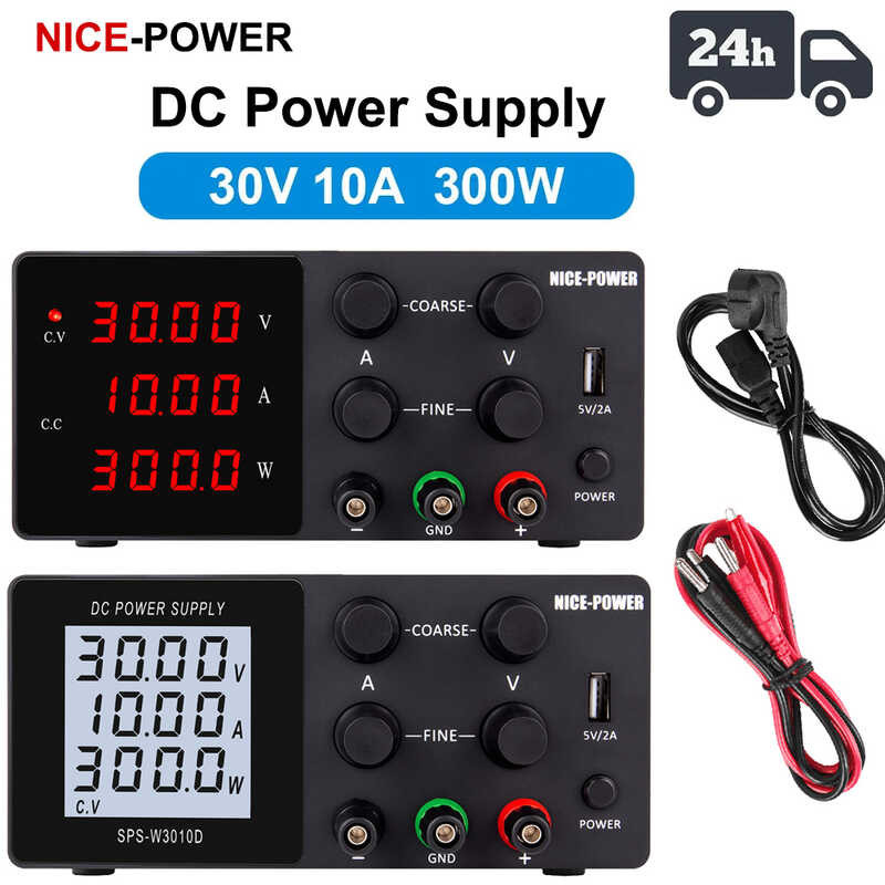 · Adjustable Nice-Power Laboratory Supply 30V 10A DC Switch Bench Power ...