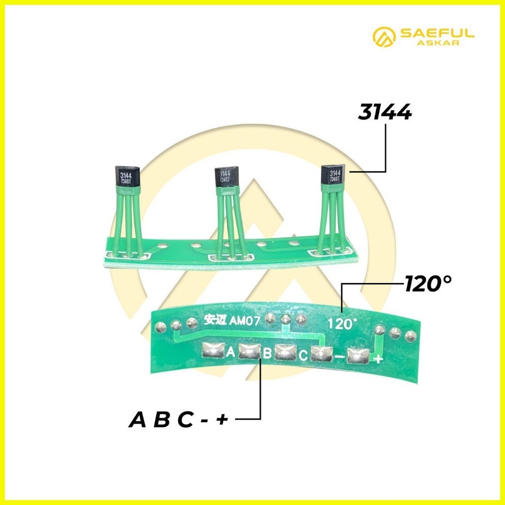 ๑ ☂ Magnetic sensor Module Motorcycle PCB hall sensor Dynamo Angle 120 ...
