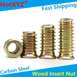 Countersunk Carbon Hex Socket Steel Drive Threaded Insert Nuts Fastener ...