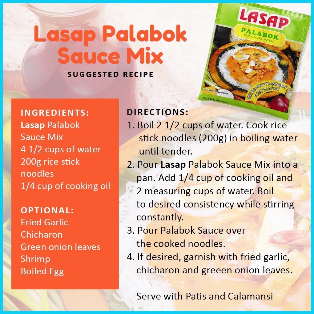 ⭐ ♧ Lasap Palabok Pinoy Food Mix 1kg (Institution) | Shopee Philippines