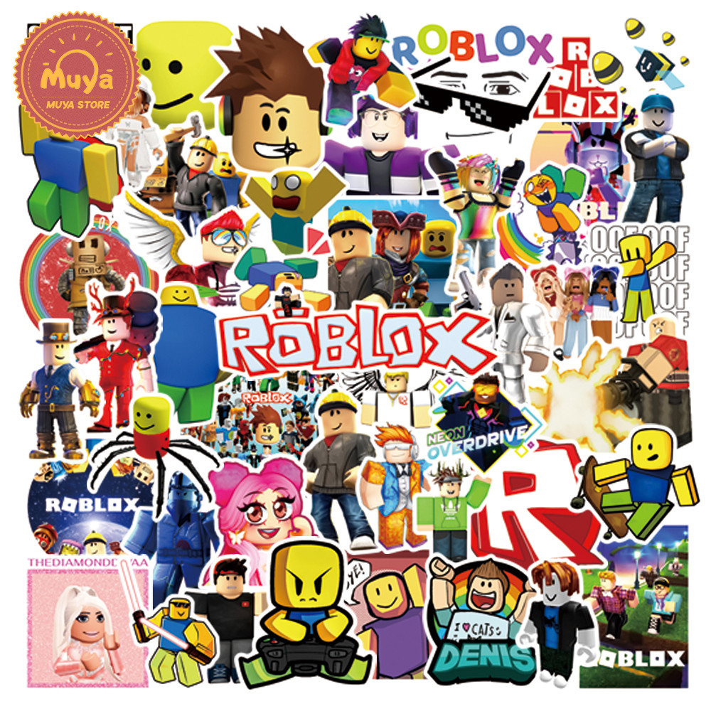 MUYA 50pcs ROBLOX Official Stickers Waterproof Vinyl Decals, Rare ...