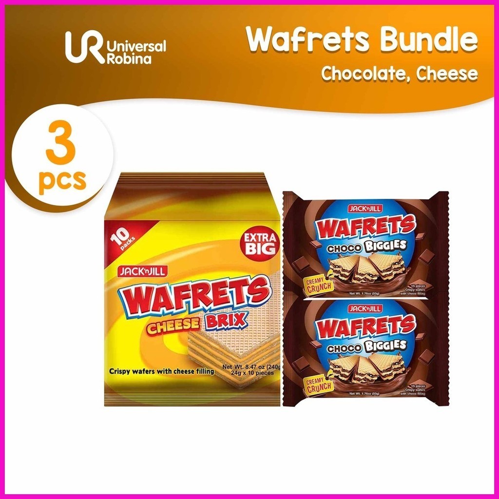 Wafrets Cheese Bar (24g x 10) + 2 x Wafrets Choco Biggies (50g ...